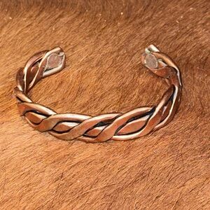 Braided Copper Cuff Bracelet